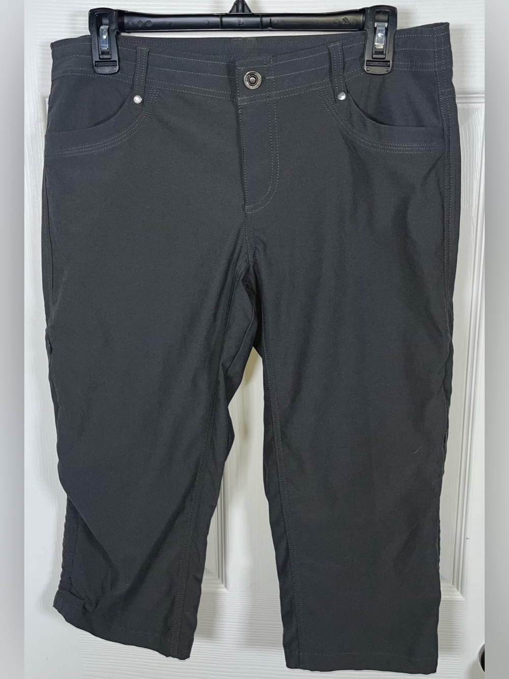 KUHL Women’s Trekr Kapri Capri Outdoor Hiking Pants Gray Nylon Blend Size 8